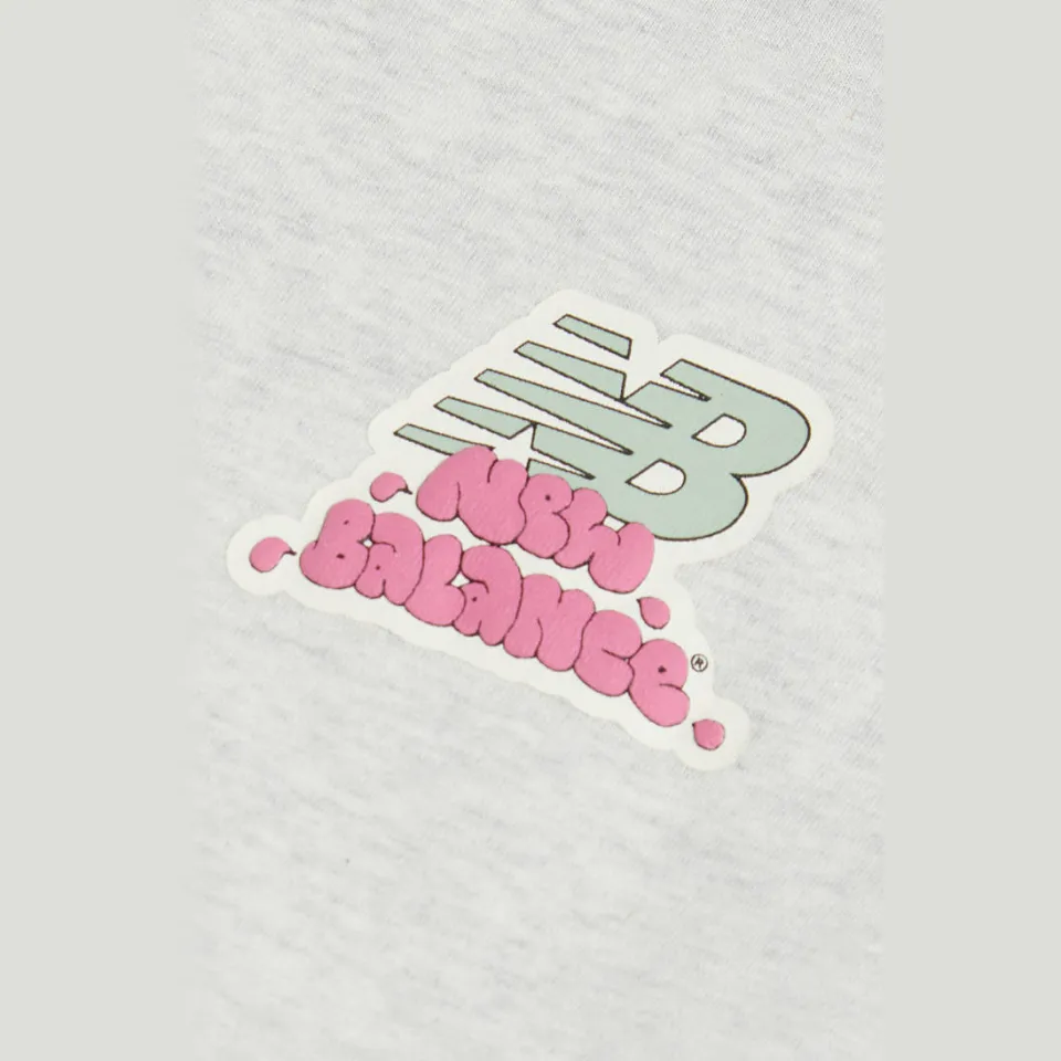 New Balance T-shirt met backprint ecru, foto 8