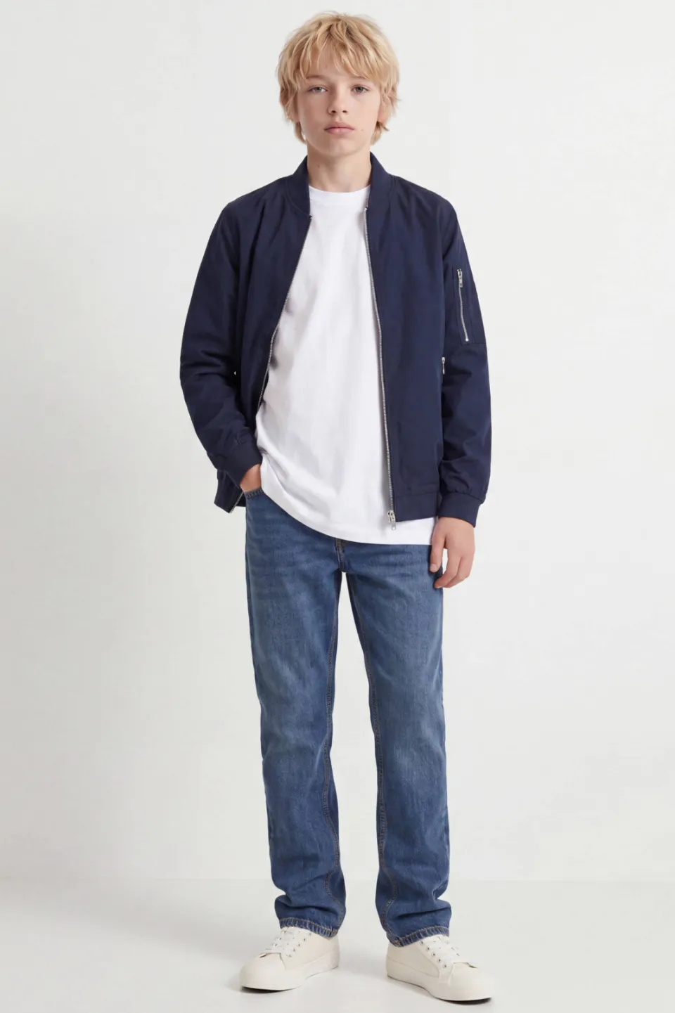 Jack & Jones JUNIOR loose fit jeans JJICHRIS JJCREW - blue denim