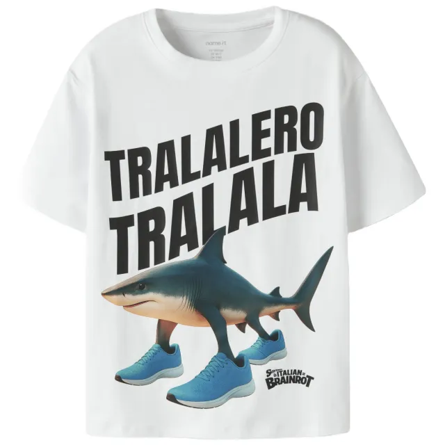 NAME IT KIDS T-shirt met print wit