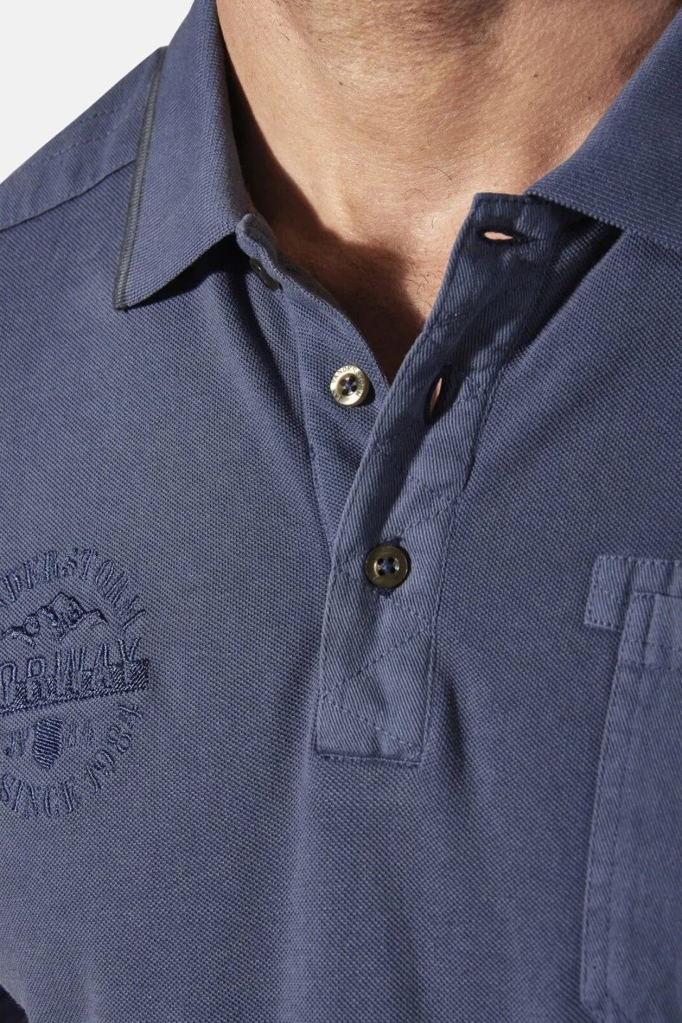 Jan Vanderstorm polo Plus Size GUNHELM blauw, foto 6