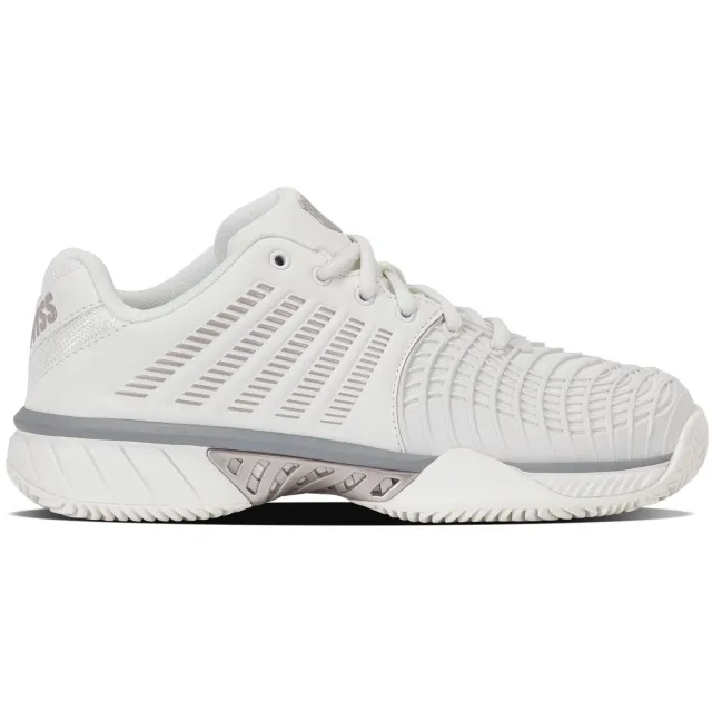 K-Swiss EXPRESS LIGHT 3 CLAY mesh tennisschoenen - wit/grijs