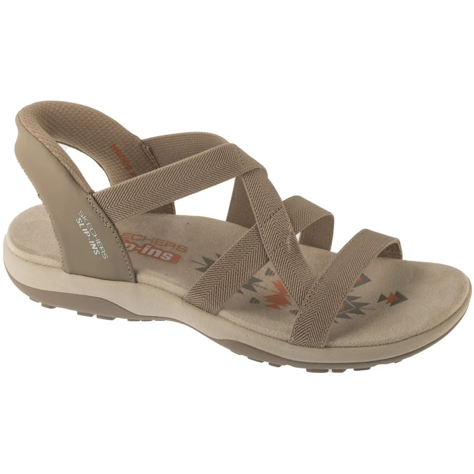 Skechers Slip-Ins Reggae Slim sandalen taupe, foto 3