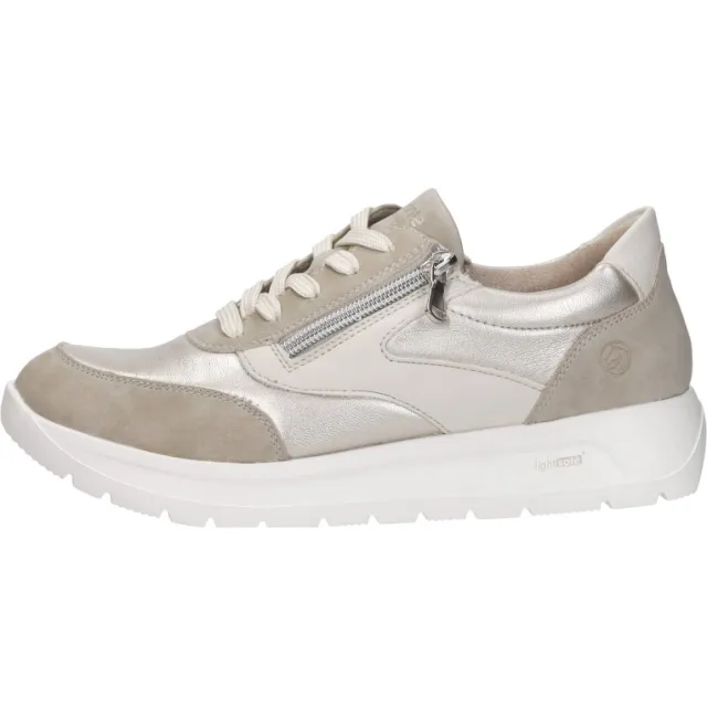 Remonte veterschoenen laag beige Goudkleur