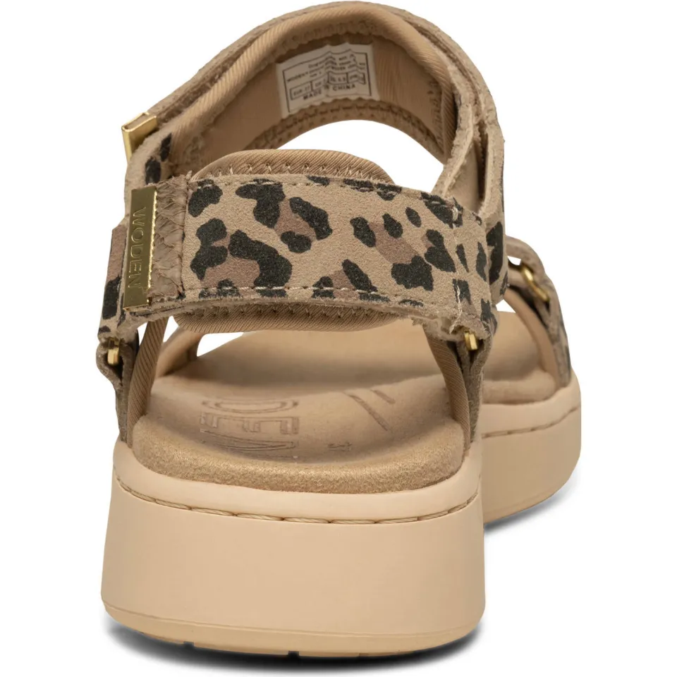 Woden Line sandalen beige leopard, foto 2