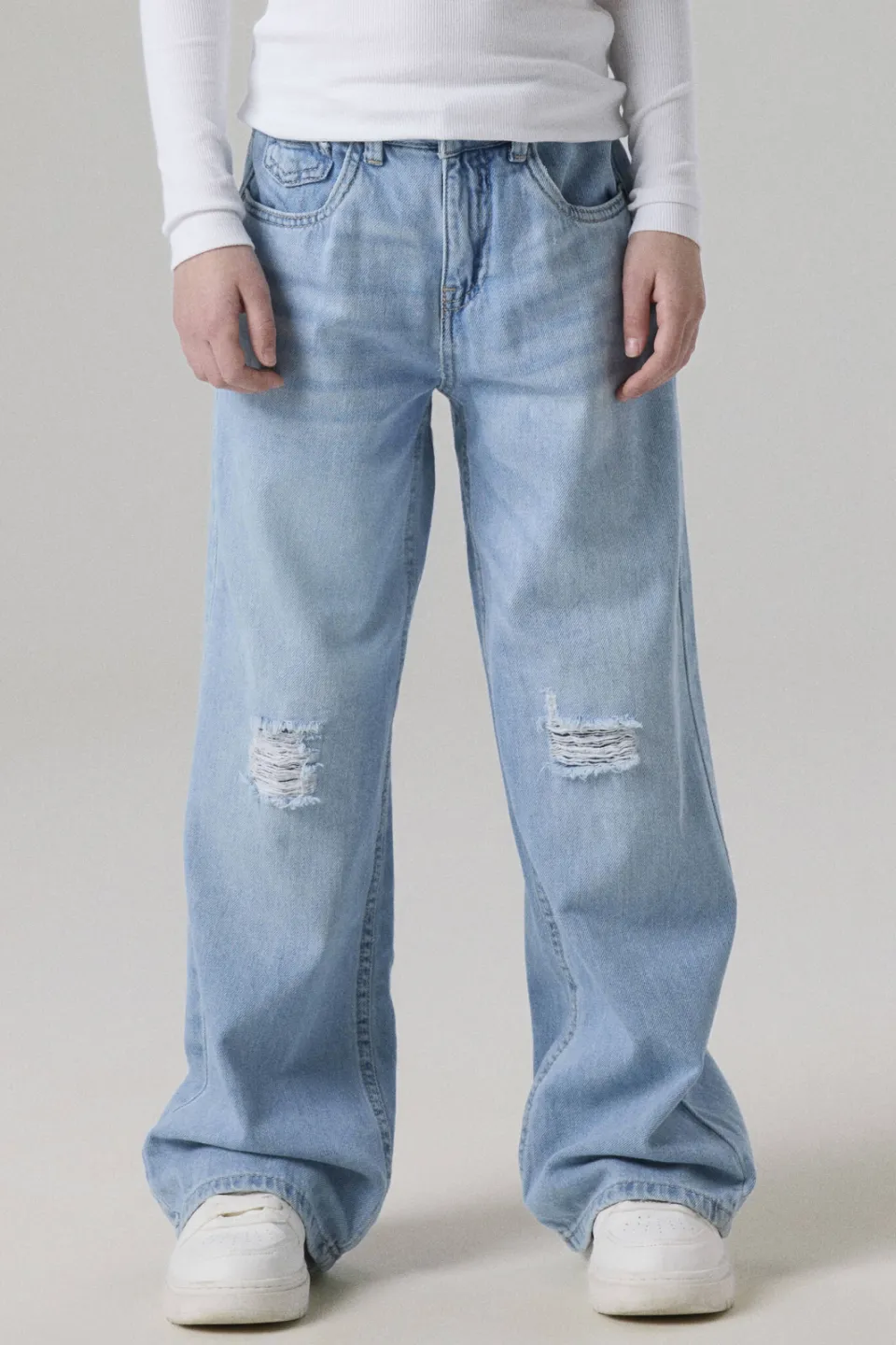 NAME IT KIDS wide leg jeans NKFROSE light blue denim, foto 4