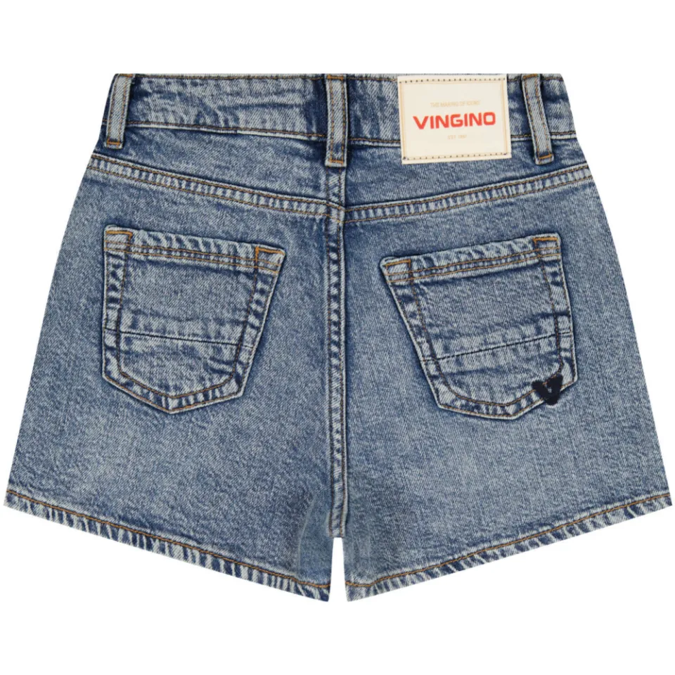 Vingino regular jeansshort medium blue, foto 4