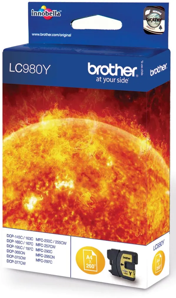 Brother LC-980Y inktcartridge geel