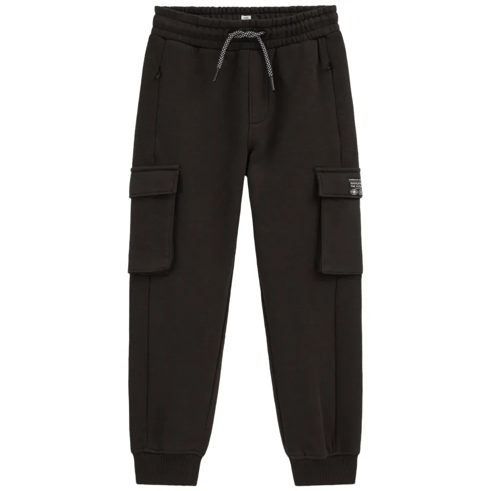 WE Fashion tapered cargobroek zwart, foto 2