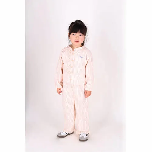 The New Chapter gestreepte blouse roze Roze/wit
