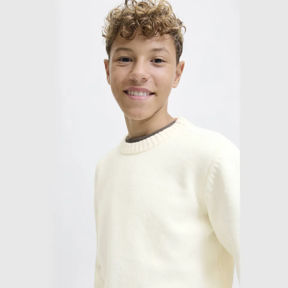 Jack & Jones JUNIOR pullover ecru gebreid, foto 3