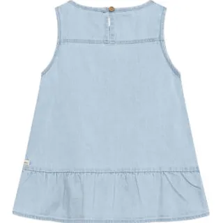 Daily7 peplumtop lichtblauw denim, foto 5