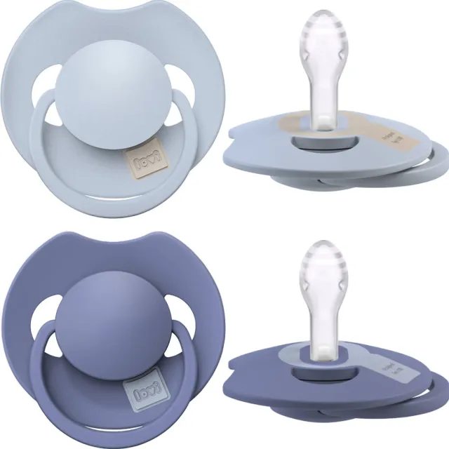 Difrax LOVI Prime fopspeen 0-6 maanden lichtblauw & navy