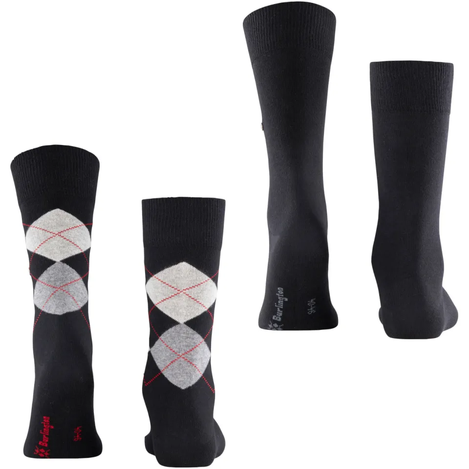 Burlington Everyday Mix sokken zwart (set van 2), foto 4