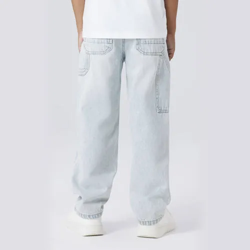 NAME IT KIDS straight leg jeans light blue denim, foto 4
