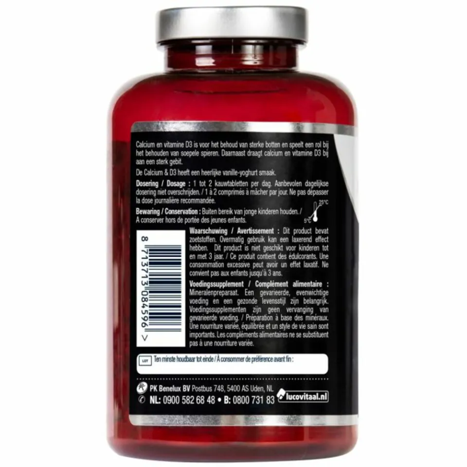 Lucovitaal Calcium 500mg & D3 kauwtabletten, foto 4
