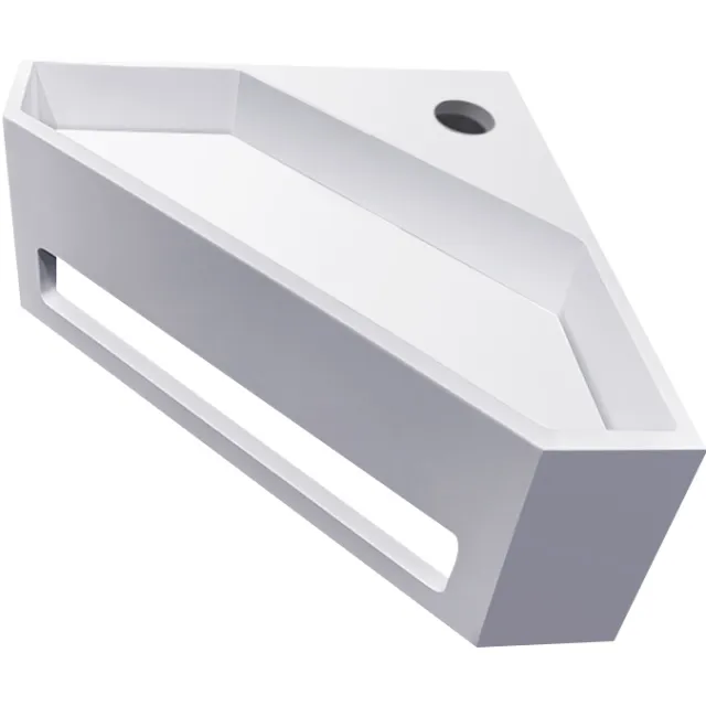 Hoekfontein Wiesbaden Julia 35x35x20cm Solid Surface Mat Wit