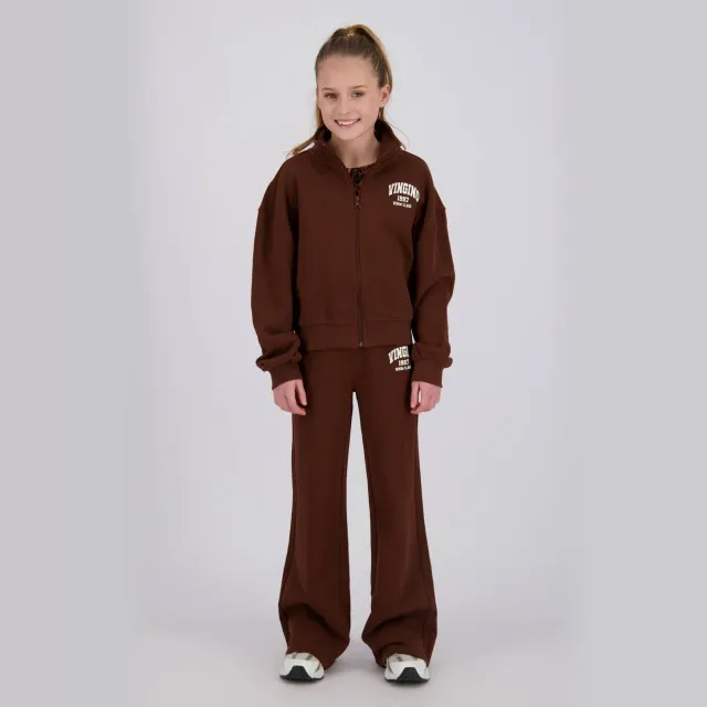 Vingino oversized sweatvest met logo - bruin