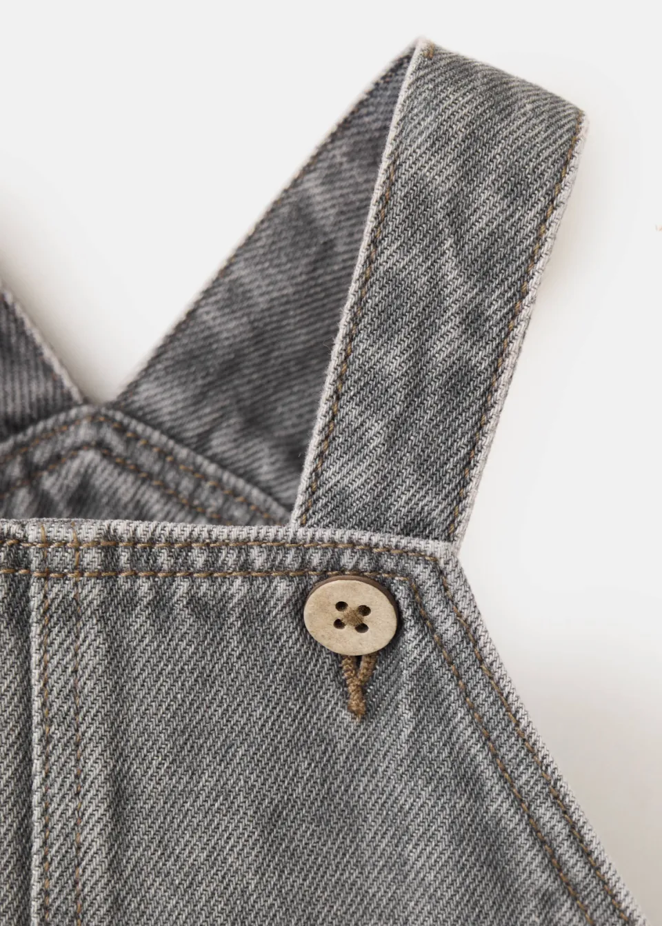Mango denim tuinbroek changeant grijs, foto 4