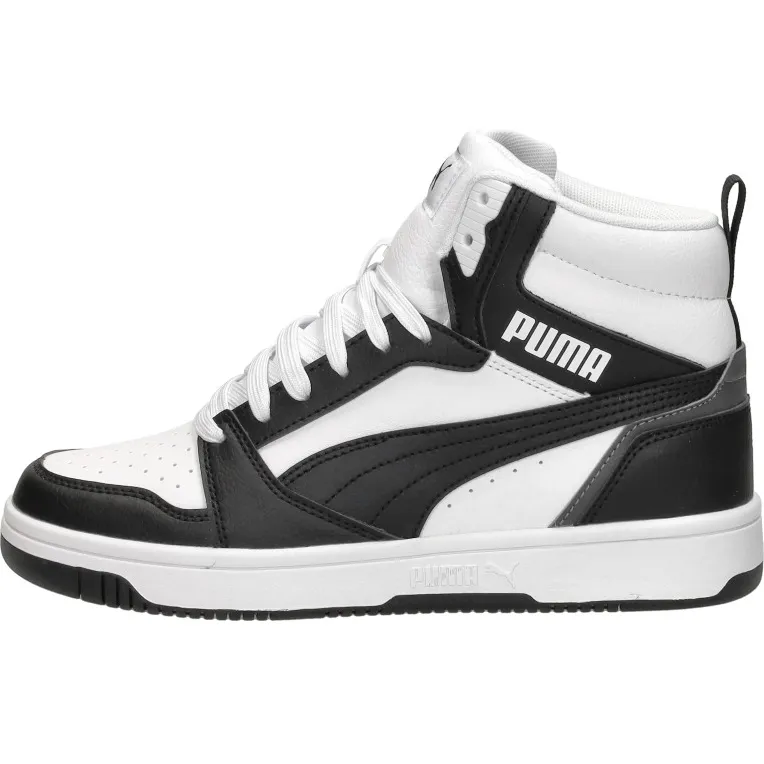 Puma Rebound V6 Mid hoge sneakers zwart en wit, foto 2