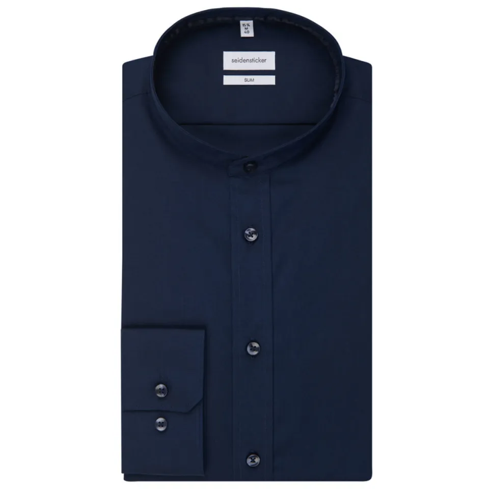 Seidensticker regular fit overhemd donkerblauw, foto 4