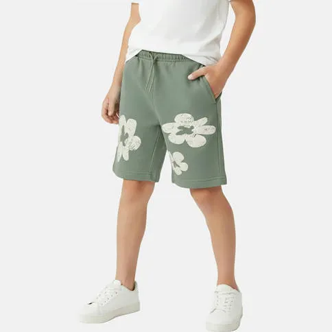 Cars gebloemde sweatshort mosgroen, foto 5