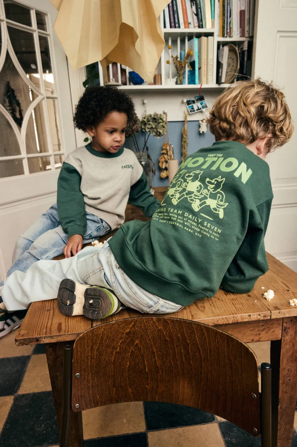 Daily7 oversized sweater met backprint - grijs, foto 4