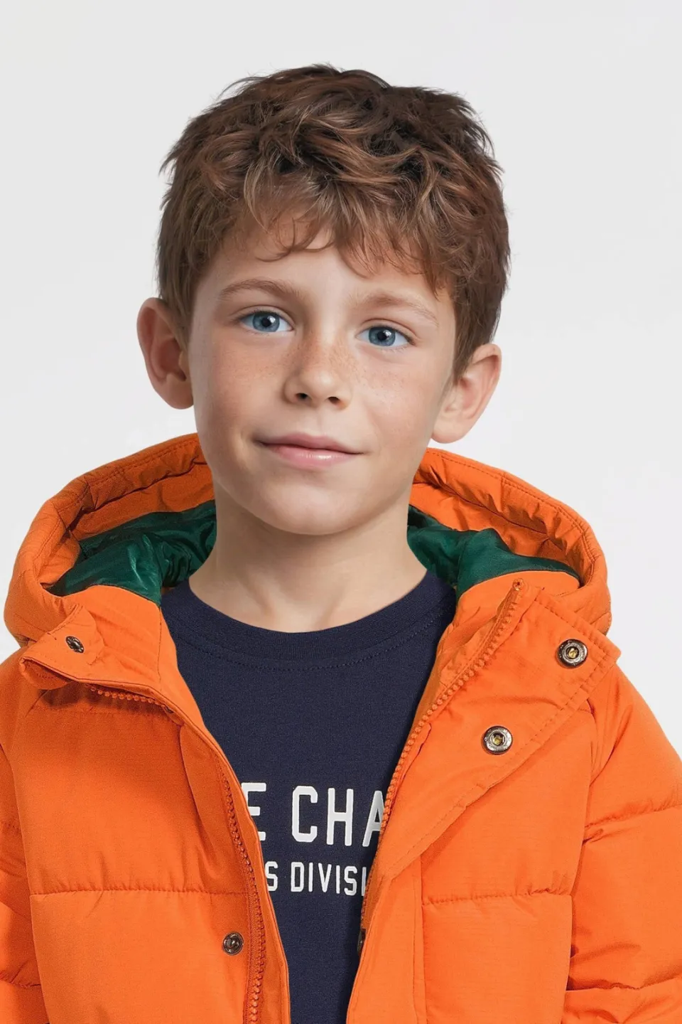 Anytime gewatteerde jas met capuchon oranje, foto 5