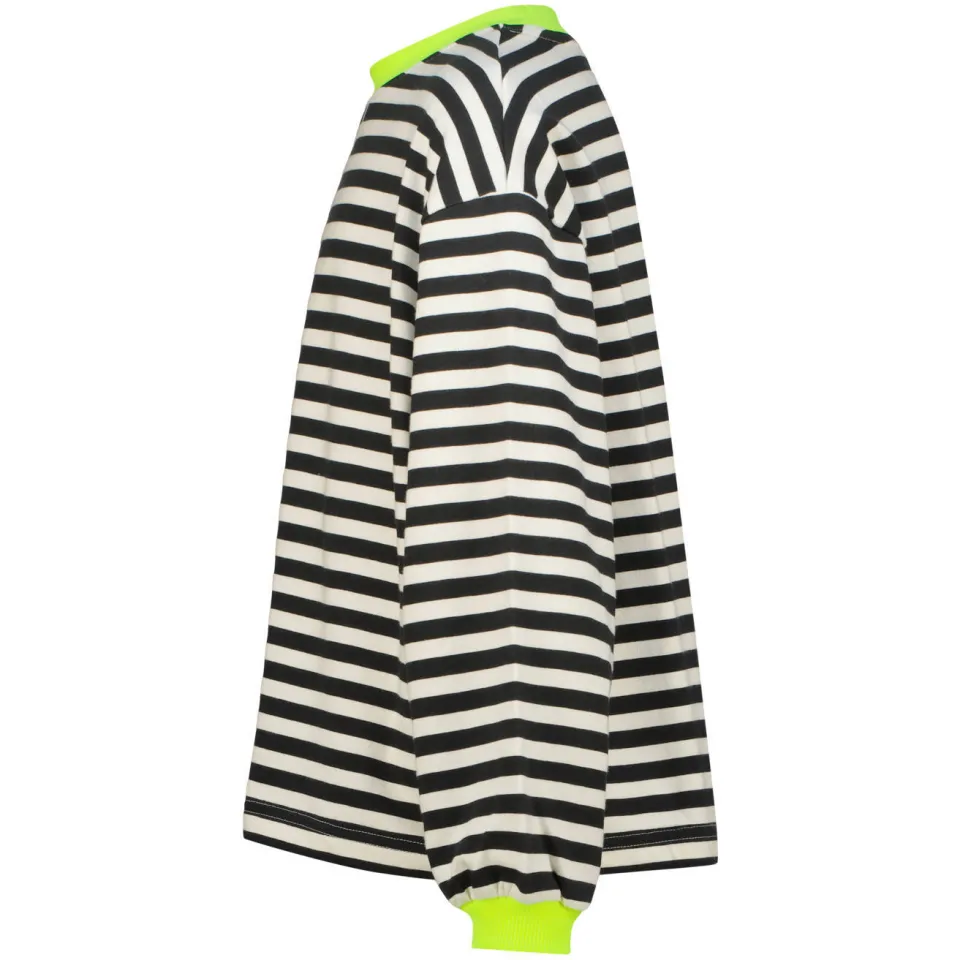 Vingino gestreepte sweater - zwart/ecru/neongeel, foto 7
