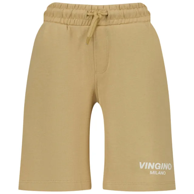 Vingino relaxed joggingshort met logo zand