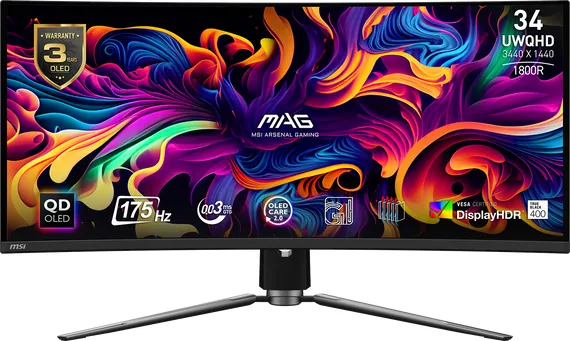Msi MAG 341CQP QD-OLED Gaming Curved - 34" UWQHD
