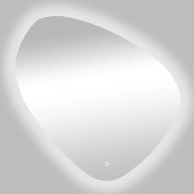 Best Design Spiegel Best Design Ballon Asymmetrisch 60x60cm Met LED Verlichting Rondom en One-Touch Bediening