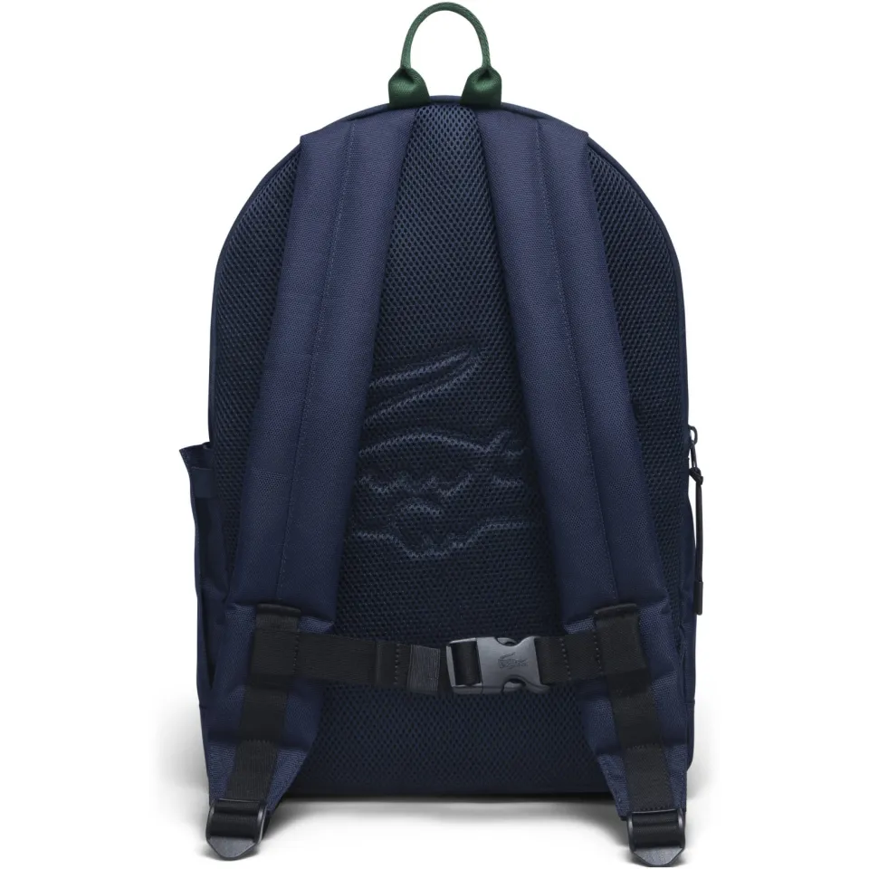 Lacoste katoenen rugzak donkerblauw, foto 3