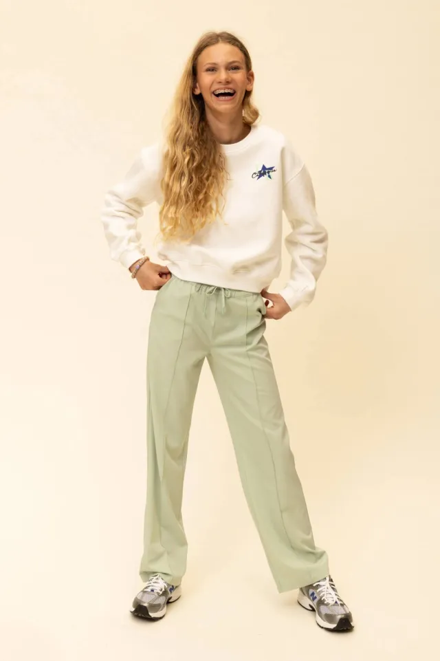 LOOXS 10sixteen straight casual broek mintgroen, foto 2