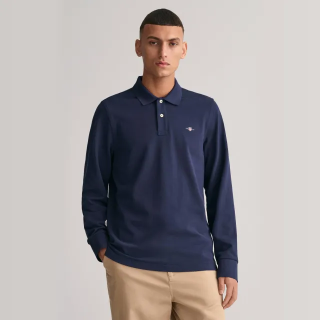 Gant regular fit piqué polo - evening blue, foto 2