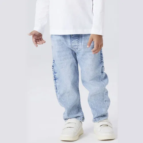 NAME IT MINI loose fit jeans Light Blue Denim, foto 4