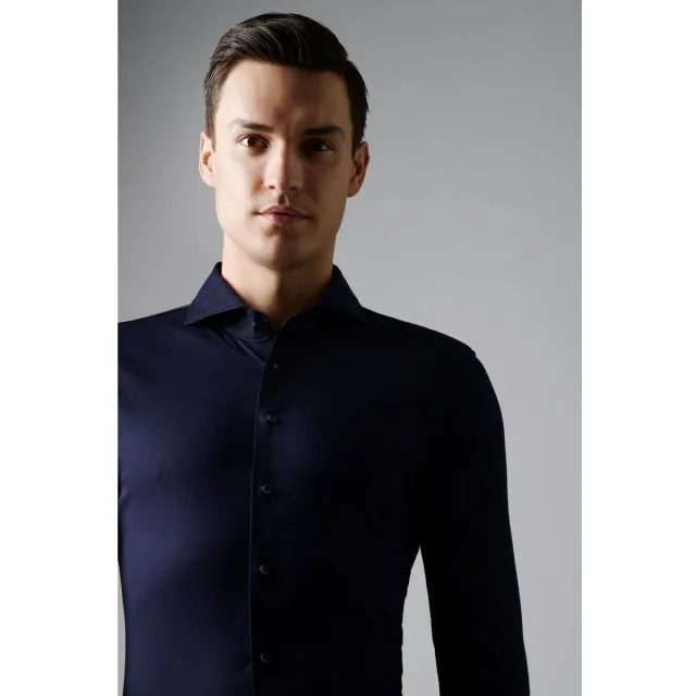 Desoto Overhemd Lange Mouw Desoto Essential Overhemd Hai Jersey Navy donkerblauw