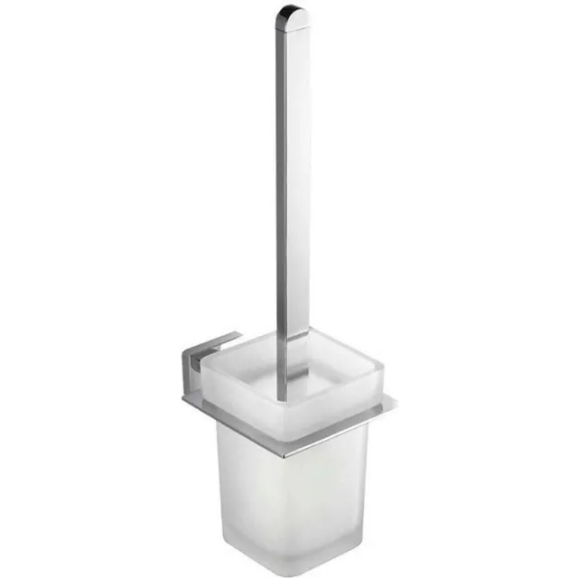Sapho Toiletborstelhouder Sapho Apollo Hangend 10.7x38.5 cm Chroom / Melkglas