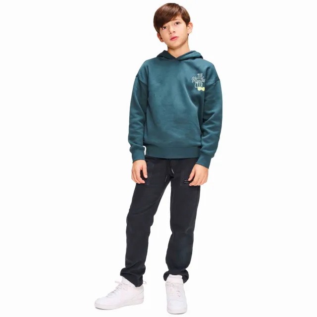 Retour Jeans hoodie met backprint - donkergroen