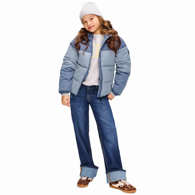 Retour Jeans Bridget gewatteerde winterjas lichtblauw Lichtblauw/blauw