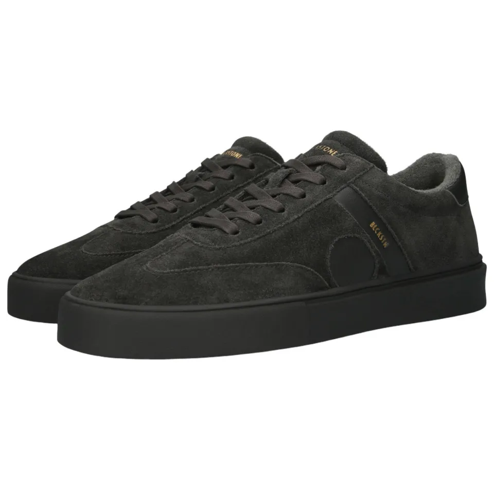 Blackstone Quartz Auden suède sneakers met logo - antraciet, foto 2