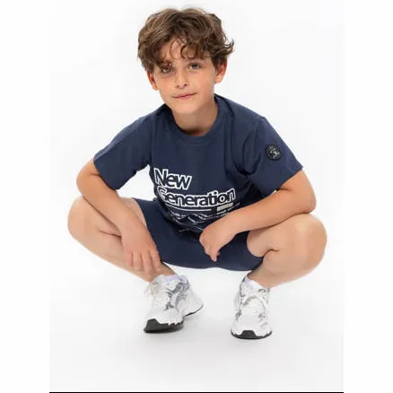 No Way Monday T-shirt met backprint donkerblauw, foto 5