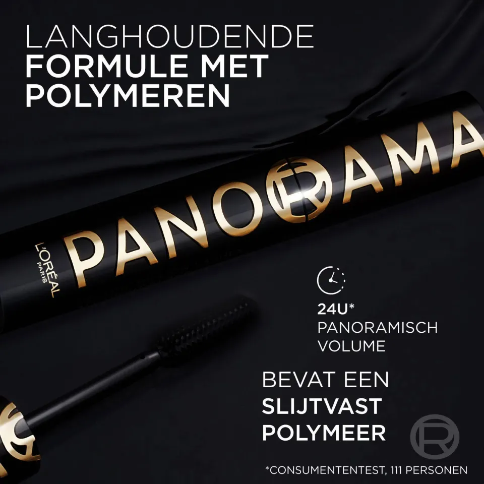 L'oréal Panorama All Night mascara zwart, foto 4