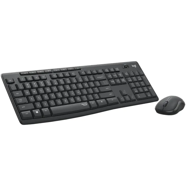 Logitech MK295 Silent Draadloze Toetsenbord en Muis QWERTY Toetsenbord Zwart