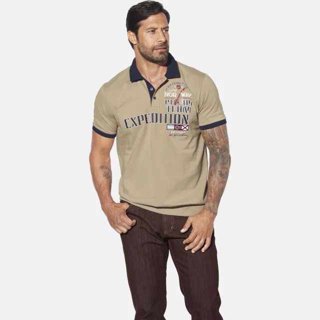 Jan Vanderstorm loose polo ERLING Plus Beige