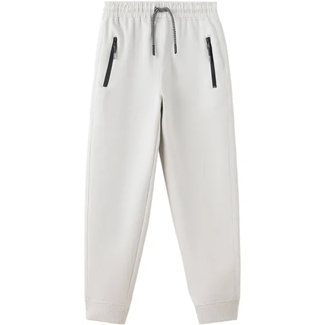 Mango Kids joggingbroek naturel wit