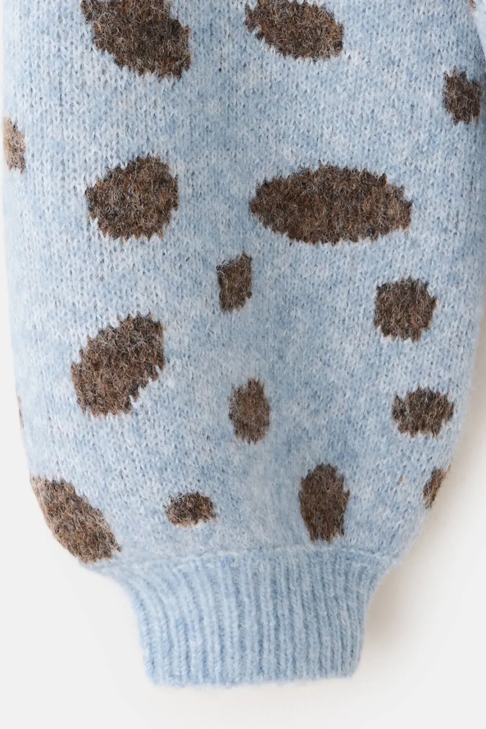 Mango Kids gebreide trui met print en wol - lichtblauw, foto 4