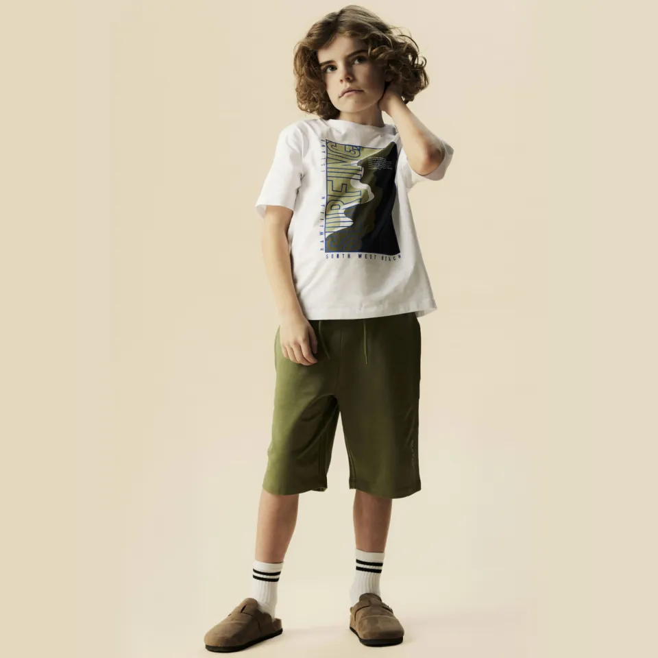 NAME IT t-shirt wit met surfprint