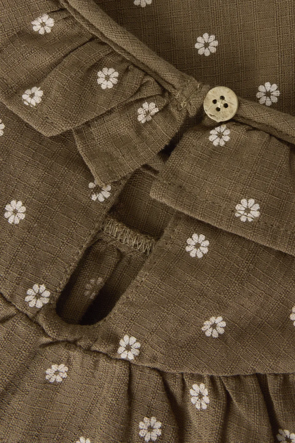 Lil' Atelier Mini blousetop bruingroen, foto 5
