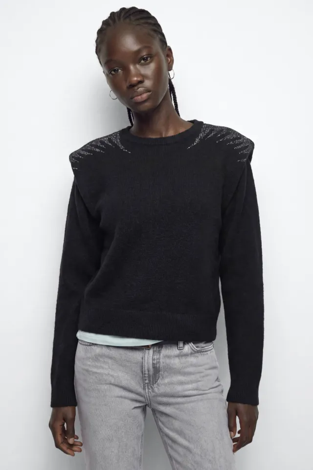 Mango TEEN gebreide trui - zwart