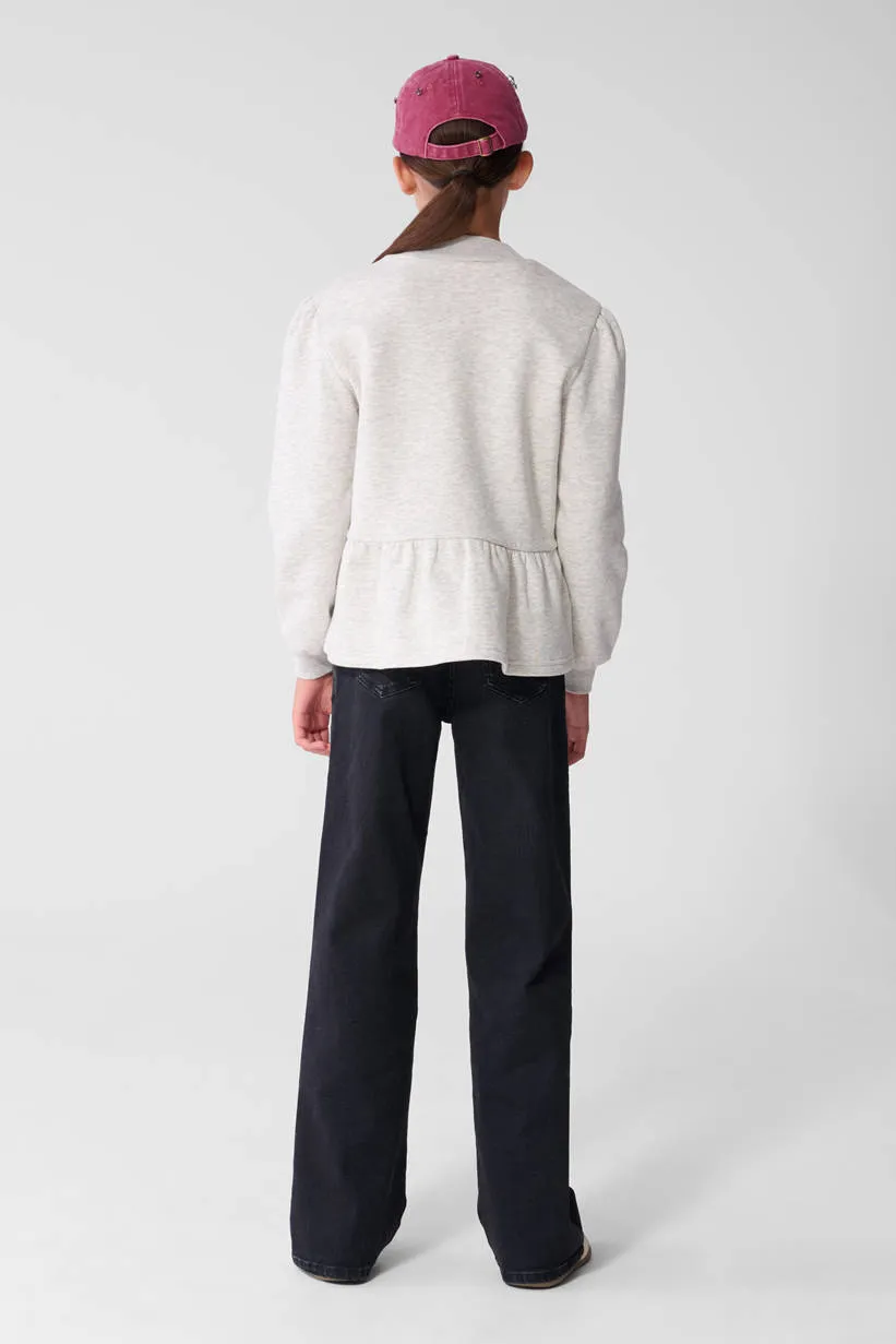Shoeby aansluitende sweater met ruches - lichtgrijs, foto 3